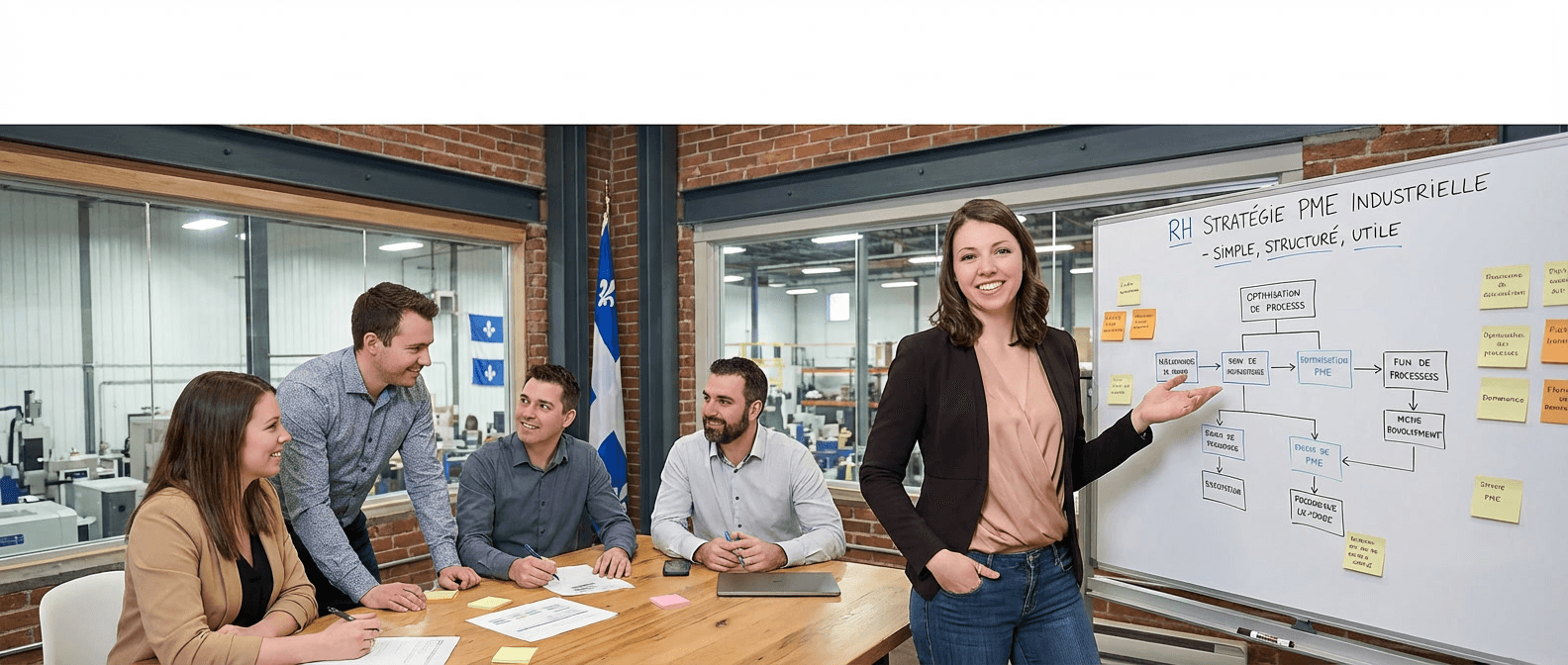 Professionals discussing in a modern office